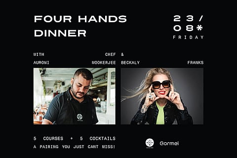 The pop-up will feature five courses and cocktails